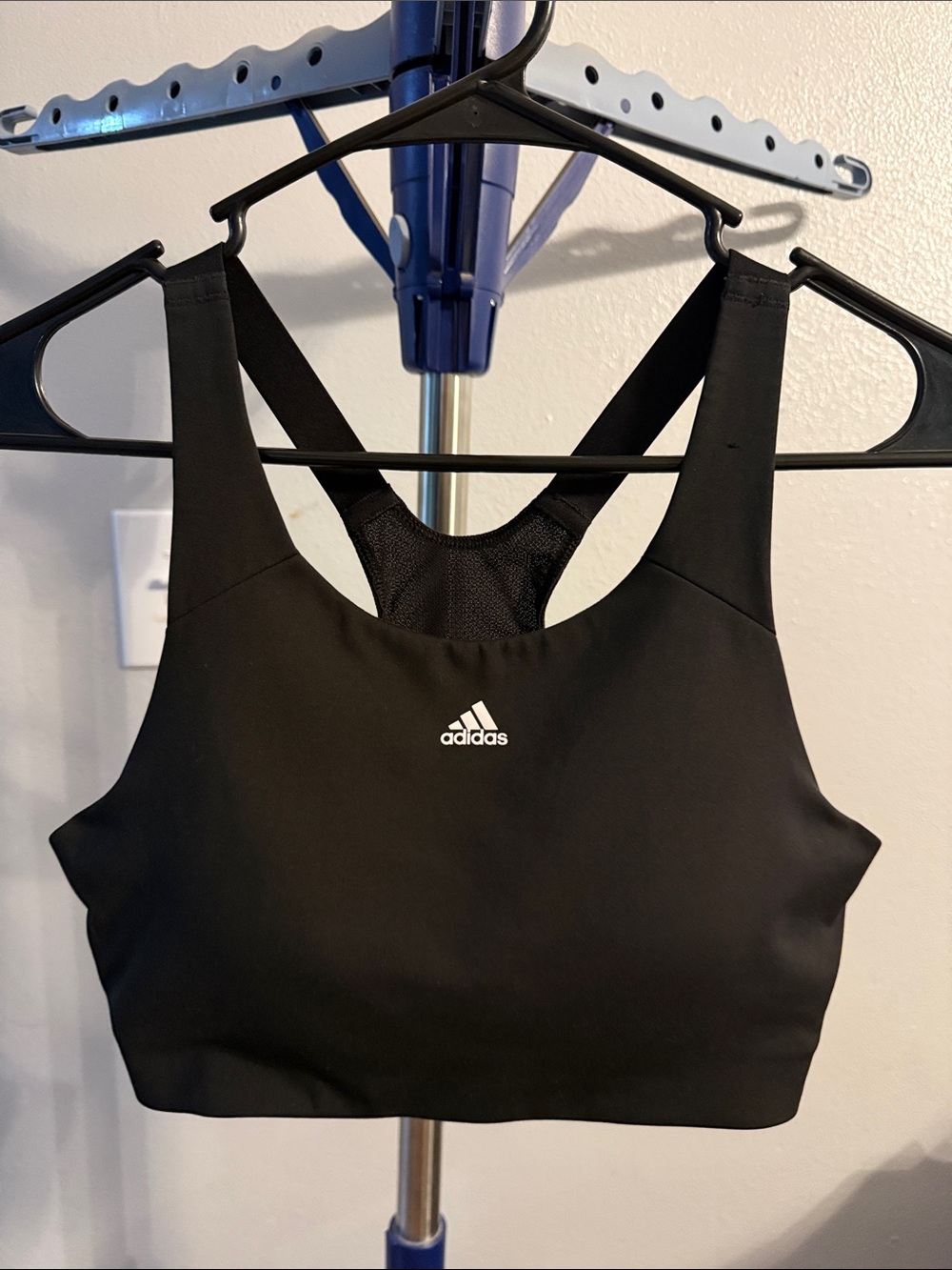 adidas Black Racerback High-Impact Sports Bra